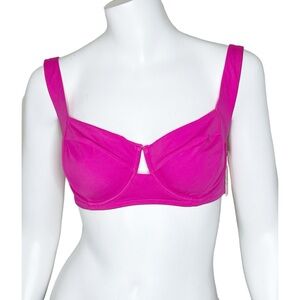 Victoria’s Secret bright pink underwire bikini top size 32DDD NWT-smooth
